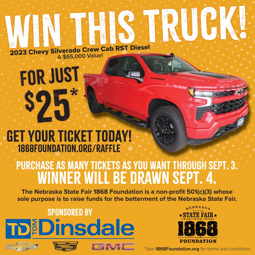 1868 Foundation Raffling of New Chevy Silverado at State Fair – KCSR / KBPY