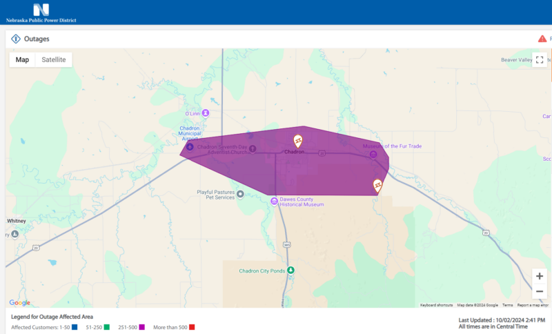 Chadron Residents Report Power Outages, NPPD Aware – KCSR / KBPY
