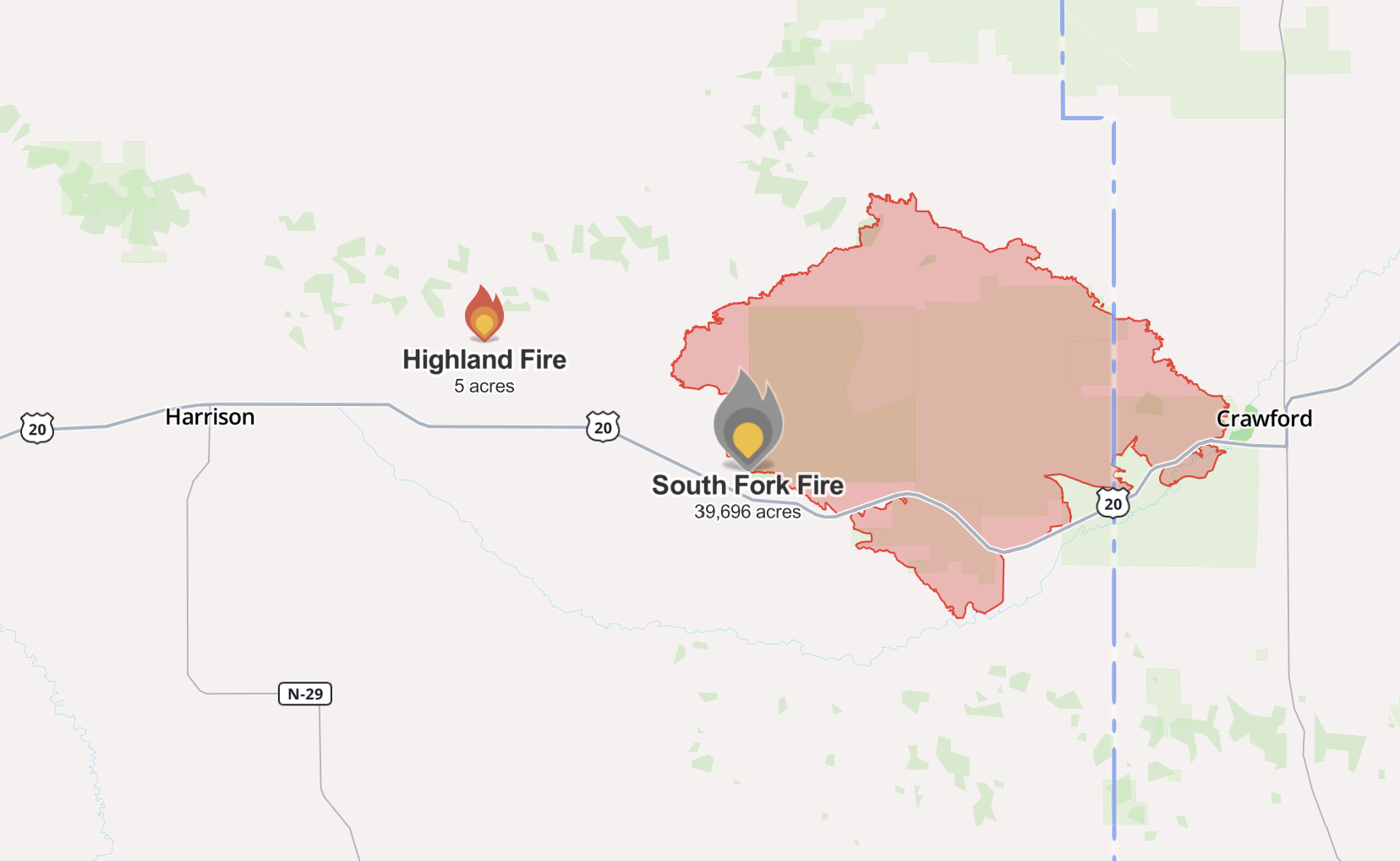 New Fire Reported West of South Fork Fire Perimeter – KCSR / KBPY