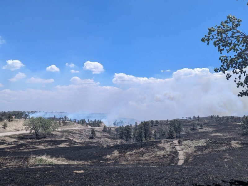 Photos taken by Team 2's Incident Meteorologist, Chip Redmond