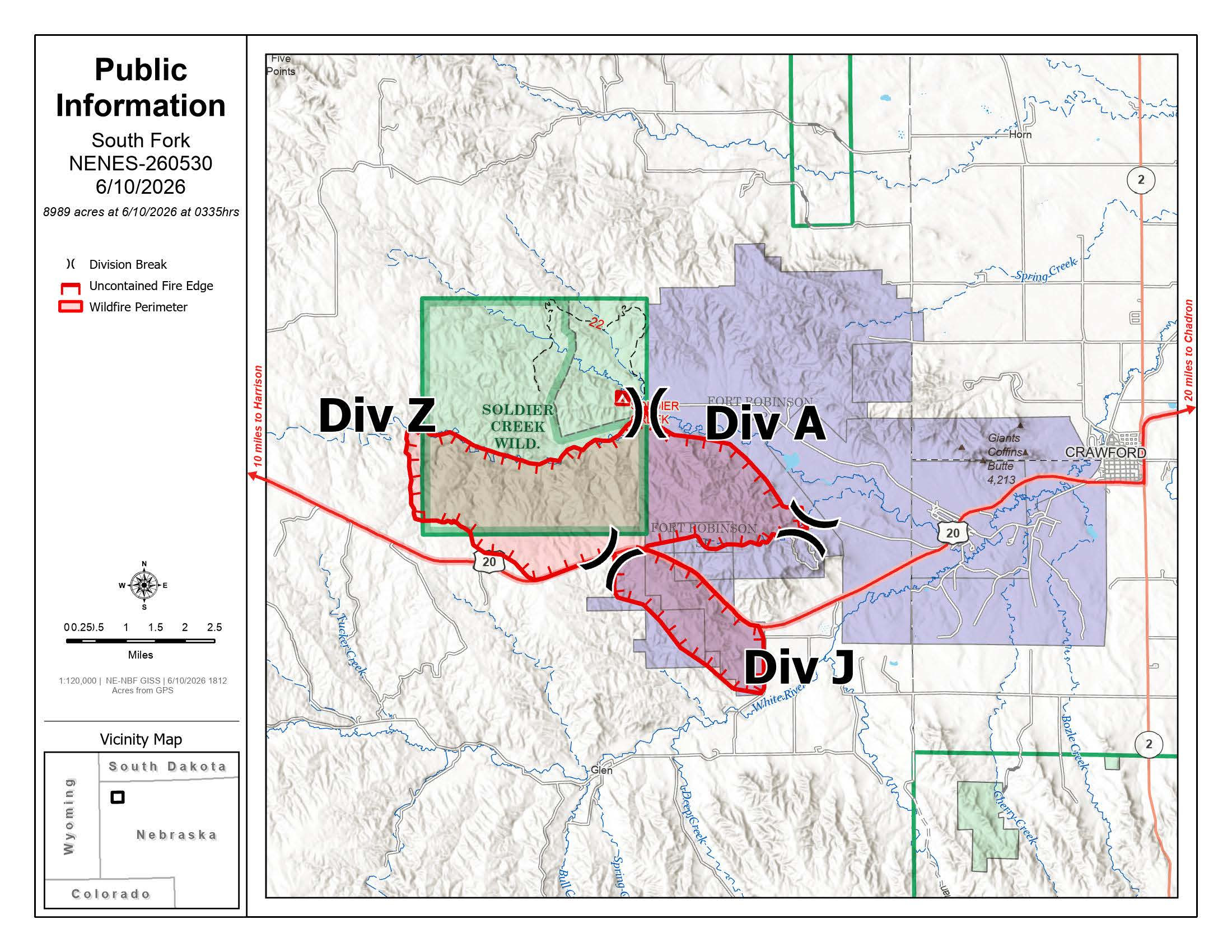 South Fork Fire Evening Update (6/10)