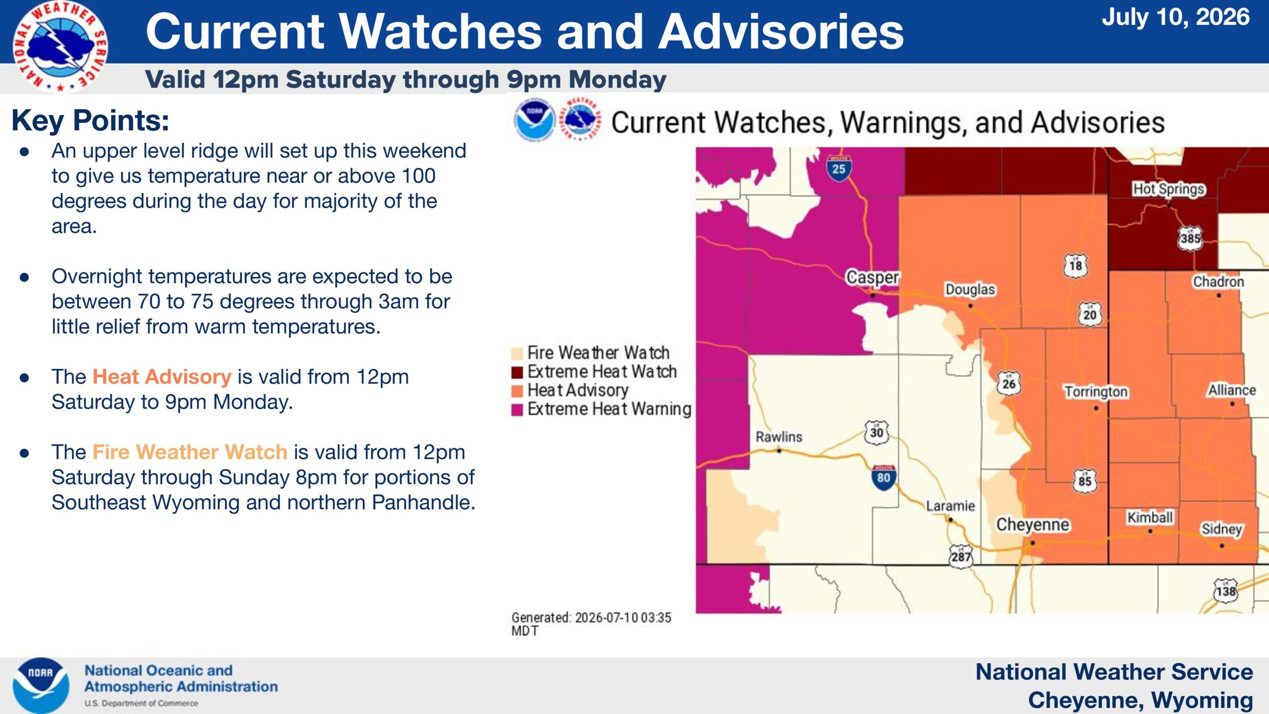Hot And Dry Conditions Expected This Weekend – KCSR / KBPY